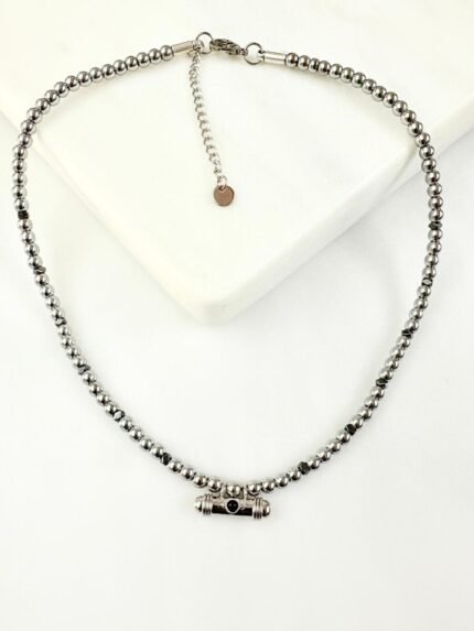 Κοντό Κολιέ Με Αιματίτες